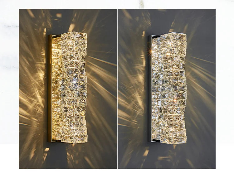 Applique Murale en Cristal  Doré – Élégance Moderne   Luxe  Raffinement             Avis | 4.9     26 évaluations   Venant tous d'achats vérifiés