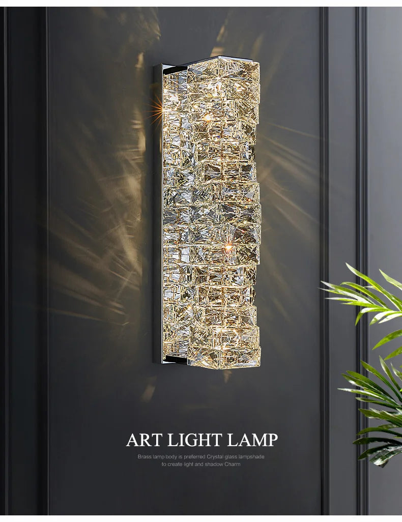 Applique Murale en Cristal  Doré – Élégance Moderne   Luxe  Raffinement             Avis | 4.9     26 évaluations   Venant tous d'achats vérifiés