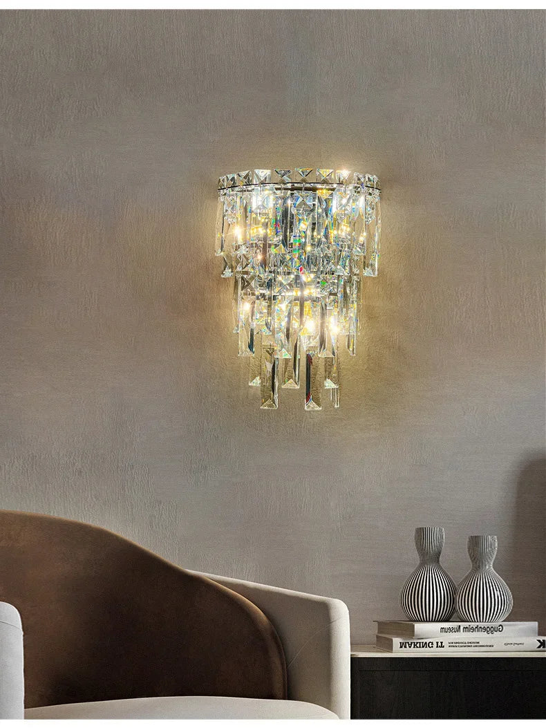 💎 Applique Murale en Cristal – Élégance et Lumière de Prestige

Apportez une touche de luxe à votre intérieur avec cette applique murale en cristal moderne, parfaite pour les hôtels, villas, duplex, couloirs ou sal