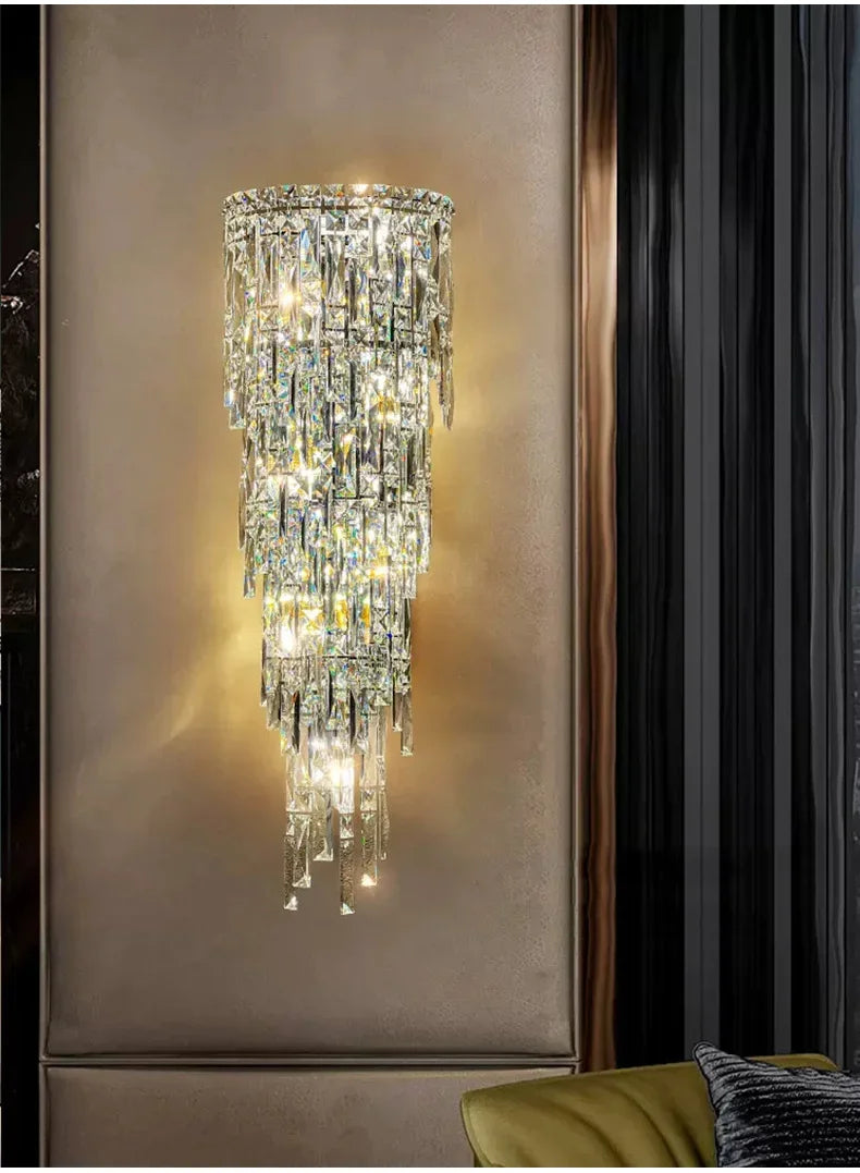 💎 Applique Murale en Cristal – Élégance et Lumière de Prestige

Apportez une touche de luxe à votre intérieur avec cette applique murale en cristal moderne, parfaite pour les hôtels, villas, duplex, couloirs ou sal
