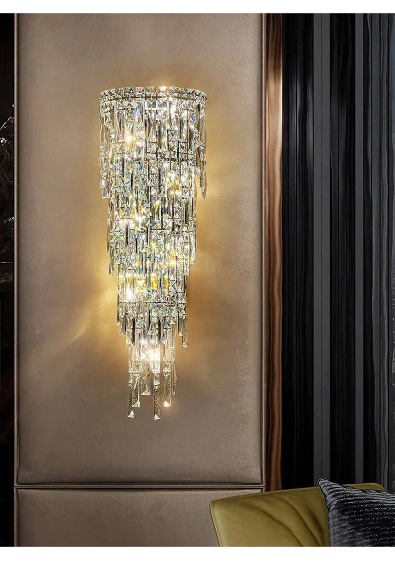 💎 Applique Murale en Cristal – Élégance et Lumière de Prestige

Apportez une touche de luxe à votre intérieur avec cette applique murale en cristal moderne, parfaite pour les hôtels, villas, duplex, couloirs ou sal