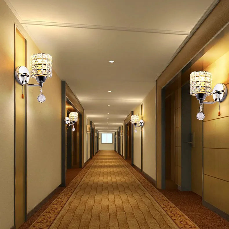 Applique murale en cristal étincelant – Créez une ambiance luxueuse et apaisante dans votre chambre ou salon